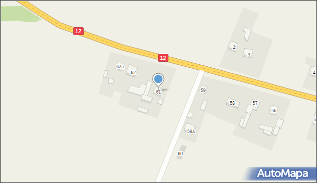 Zawada, Zawada, 61, mapa Zawada