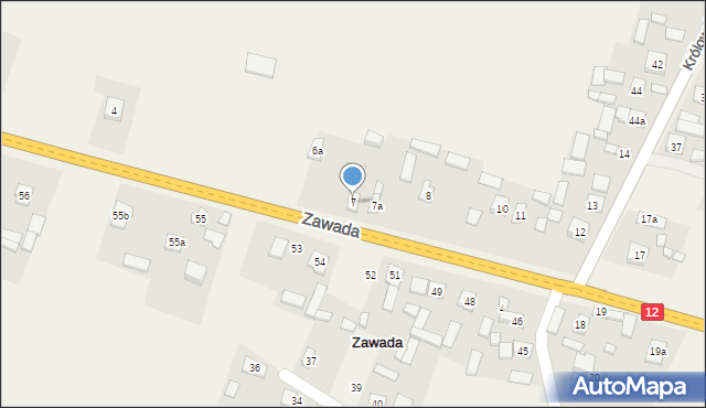 Zawada, Zawada, 7, mapa Zawada