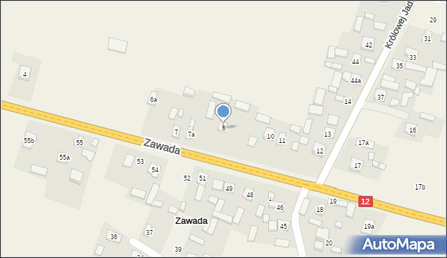Zawada, Zawada, 8, mapa Zawada