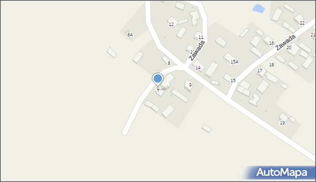 Zawada, Zawada, 7, mapa Zawada