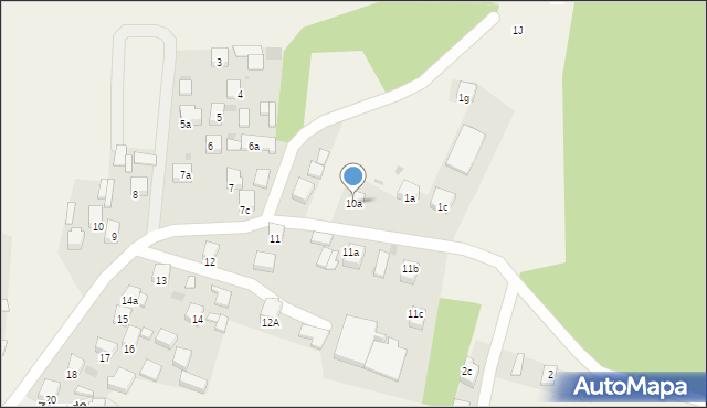 Zawada, Zawada, 10a, mapa Zawada