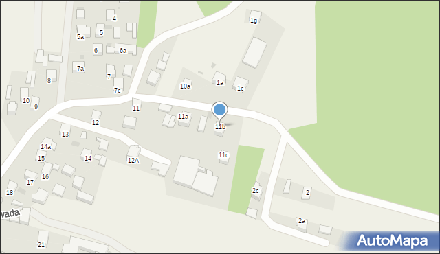 Zawada, Zawada, 11b, mapa Zawada