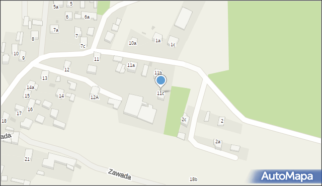 Zawada, Zawada, 11c, mapa Zawada