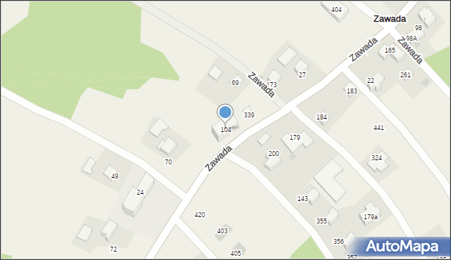 Zawada, Zawada, 104, mapa Zawada