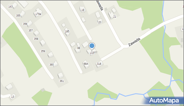 Zawada, Zawada, 113, mapa Zawada