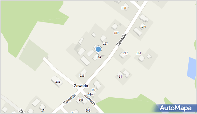 Zawada, Zawada, 114, mapa Zawada