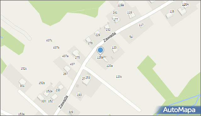 Zawada, Zawada, 120b, mapa Zawada