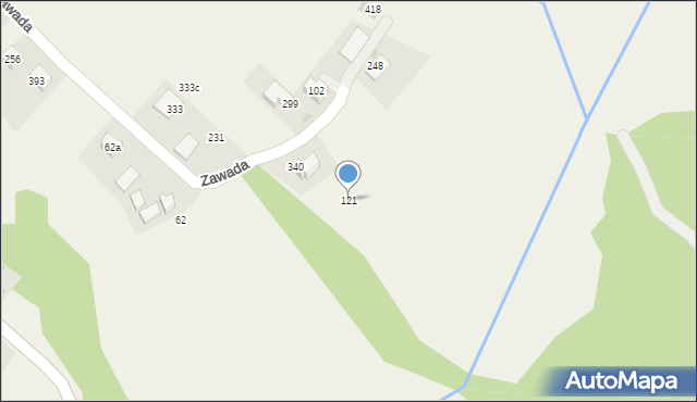 Zawada, Zawada, 121, mapa Zawada