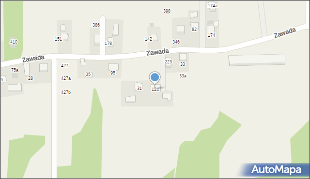 Zawada, Zawada, 124, mapa Zawada