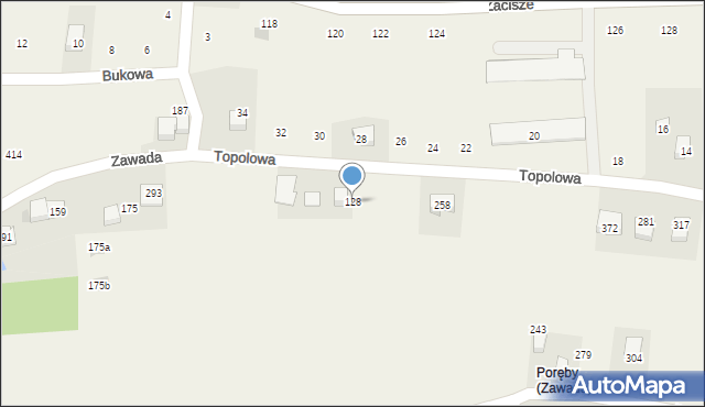 Zawada, Zawada, 128, mapa Zawada