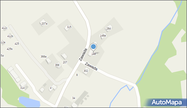 Zawada, Zawada, 148, mapa Zawada