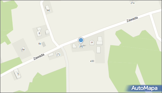 Zawada, Zawada, 161, mapa Zawada