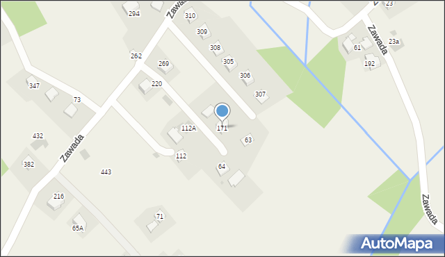 Zawada, Zawada, 171, mapa Zawada