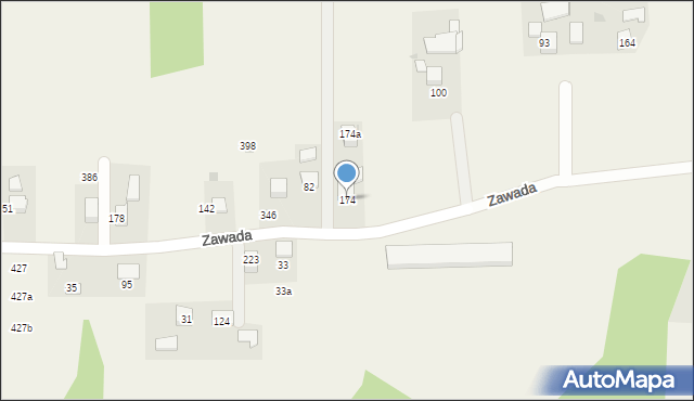 Zawada, Zawada, 174, mapa Zawada
