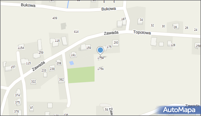 Zawada, Zawada, 175a, mapa Zawada