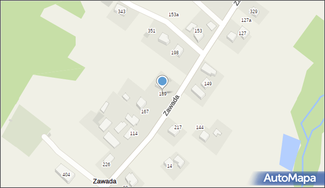 Zawada, Zawada, 189, mapa Zawada