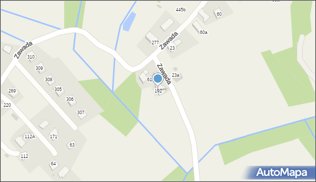 Zawada, Zawada, 192, mapa Zawada