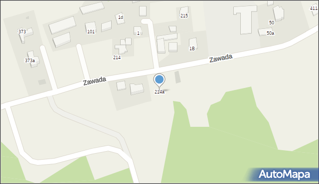 Zawada, Zawada, 214a, mapa Zawada