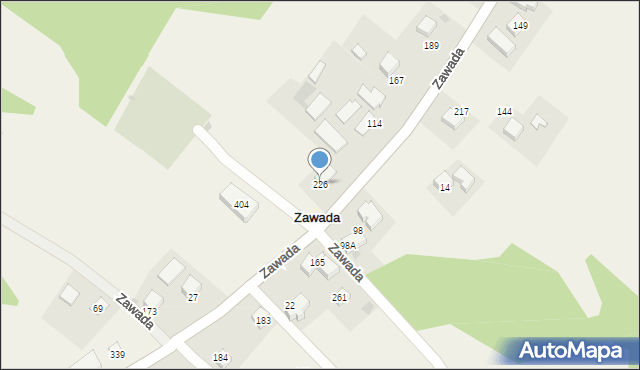 Zawada, Zawada, 226, mapa Zawada
