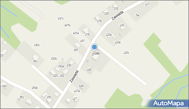 Zawada, Zawada, 253A, mapa Zawada