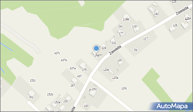 Zawada, Zawada, 276, mapa Zawada