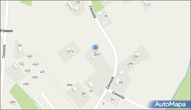 Zawada, Zawada, 315, mapa Zawada