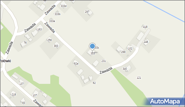 Zawada, Zawada, 333, mapa Zawada