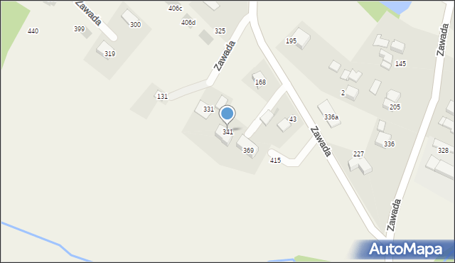 Zawada, Zawada, 341, mapa Zawada