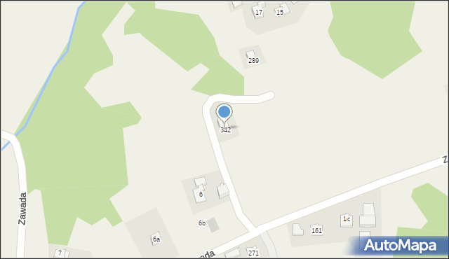 Zawada, Zawada, 342, mapa Zawada