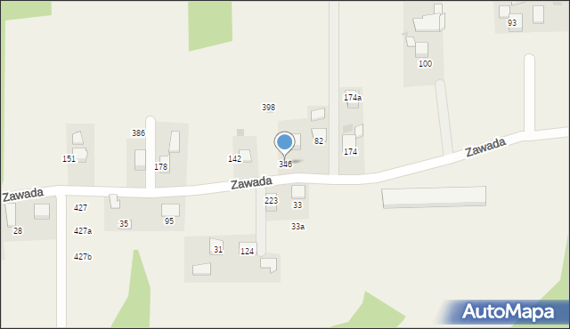 Zawada, Zawada, 346, mapa Zawada