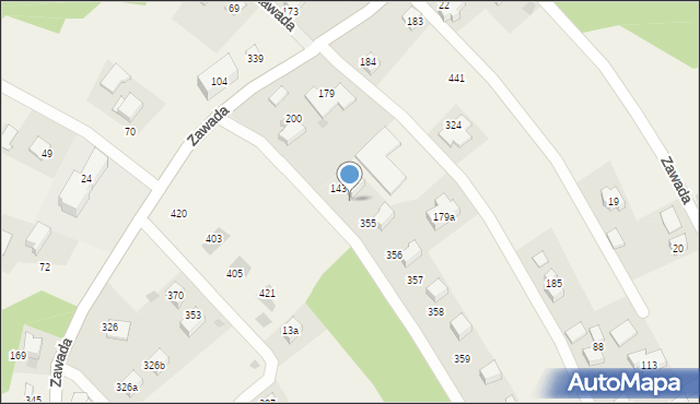 Zawada, Zawada, 354, mapa Zawada