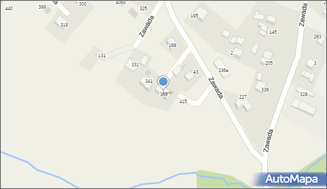 Zawada, Zawada, 369, mapa Zawada