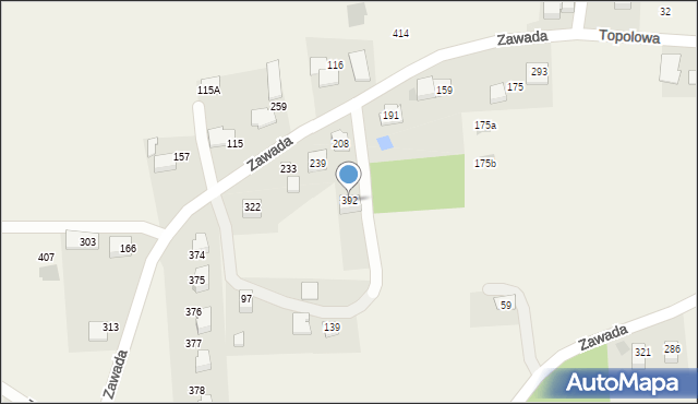 Zawada, Zawada, 392, mapa Zawada
