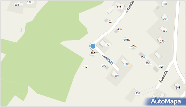 Zawada, Zawada, 397, mapa Zawada
