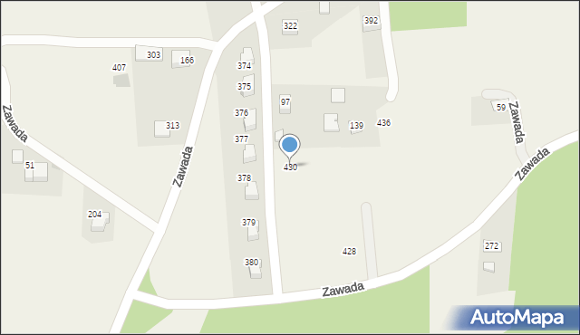 Zawada, Zawada, 430, mapa Zawada