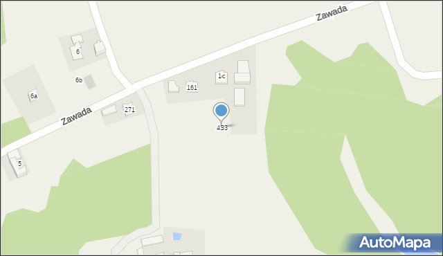 Zawada, Zawada, 433, mapa Zawada
