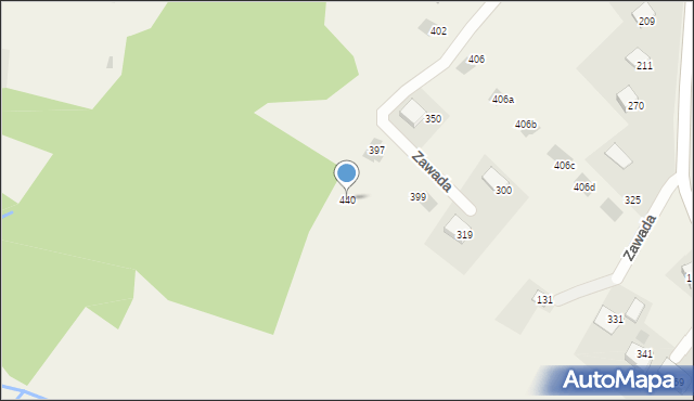 Zawada, Zawada, 440, mapa Zawada