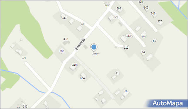 Zawada, Zawada, 443, mapa Zawada