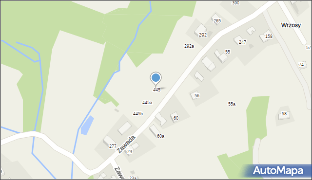 Zawada, Zawada, 445, mapa Zawada