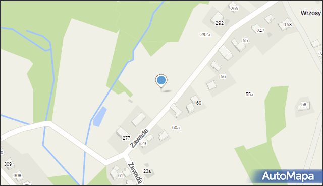 Zawada, Zawada, 445a, mapa Zawada