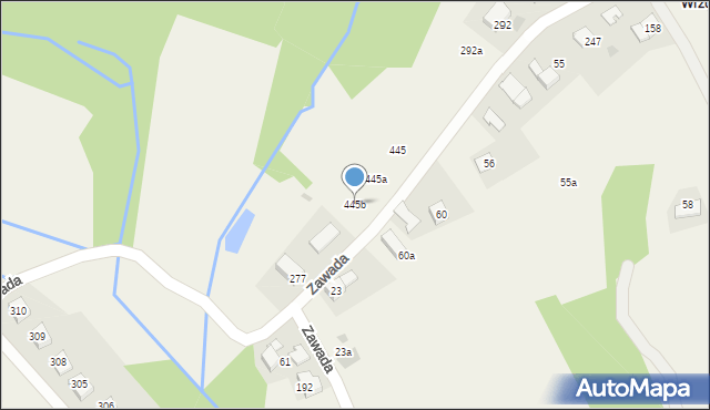 Zawada, Zawada, 445b, mapa Zawada