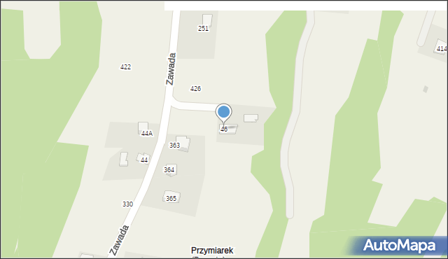 Zawada, Zawada, 46, mapa Zawada