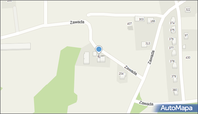 Zawada, Zawada, 51, mapa Zawada