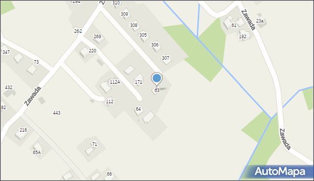 Zawada, Zawada, 63, mapa Zawada