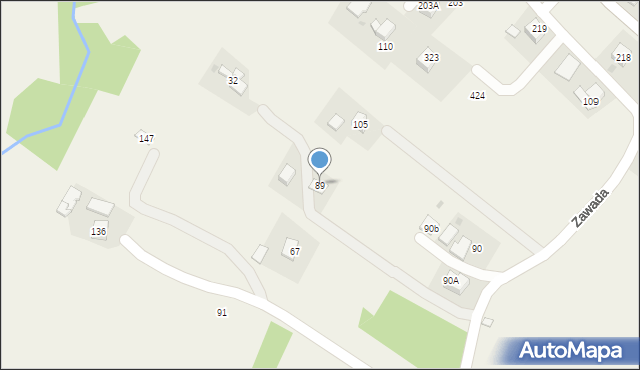 Zawada, Zawada, 89, mapa Zawada