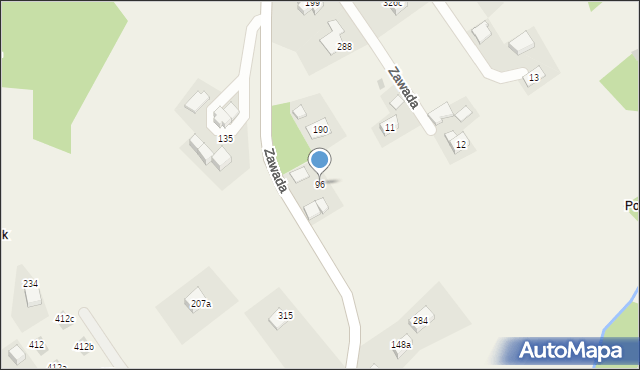 Zawada, Zawada, 96, mapa Zawada