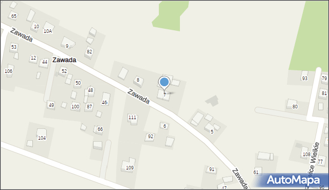 Zawada, Zawada, 7, mapa Zawada