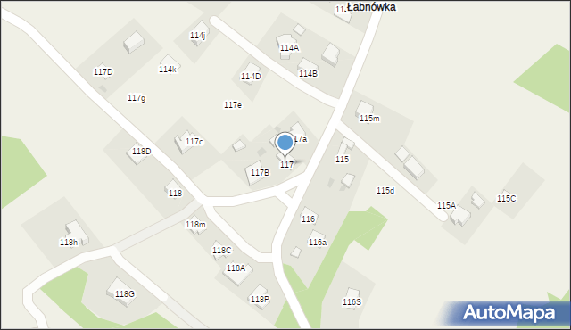 Zawada, Zawada, 117, mapa Zawada