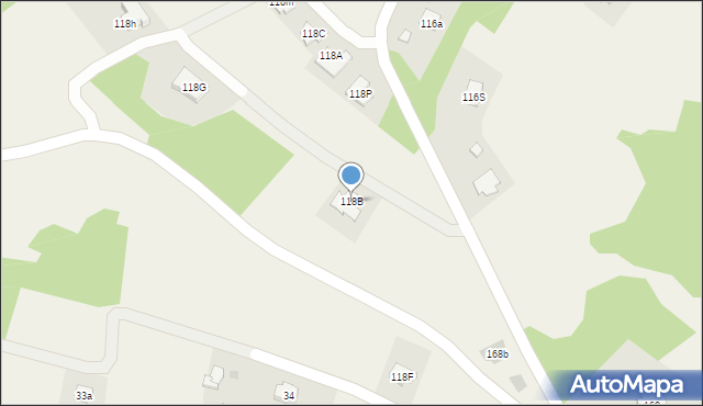 Zawada, Zawada, 118B, mapa Zawada