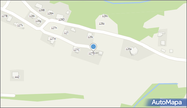 Zawada, Zawada, 127F, mapa Zawada